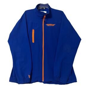 Fly Racing Jacket Mens XL Lightweight Blue Full Zip Performance Stretch Race
